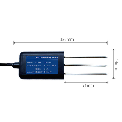 Modbus 전도성 센서 IP67 보호로 정확한 토양 EC 측정