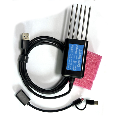 농업용 수평 설치 습도 센서 7 in 1 USB NPK/PH/EC 온도 분석기