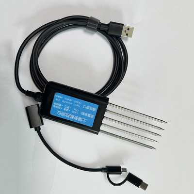 농업용 수평 설치 습도 센서 7 in 1 USB NPK/PH/EC 온도 분석기