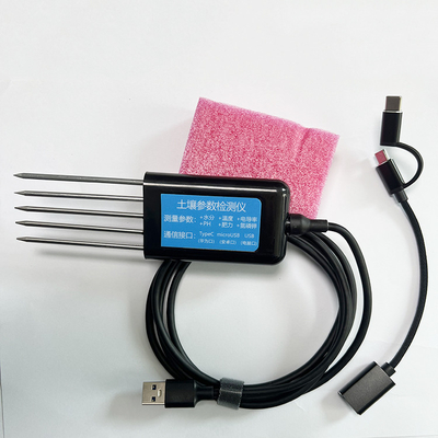 농업용 수평 설치 습도 센서 7 in 1 USB NPK/PH/EC 온도 분석기