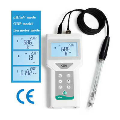 65*40mm 다선 LCD 백라이트 디스플레이와 함께 휴대용 디지털 ORP pH 미터