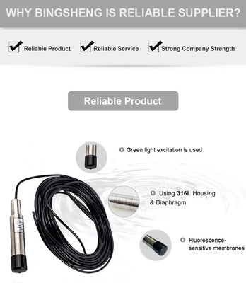 IP68 DO 측정 센서 미터 수분 용해된 산소를 정확하게 측정하는 프로브