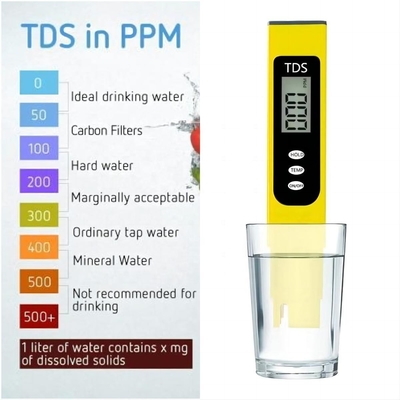 물 처리 산업 표준 및 효율성 155mm 휴대용 TDS PH 컴보 테스트