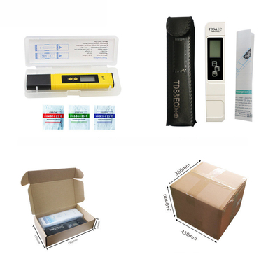 PH TDS EC 온도계 조합 측정 범위 0-14ph 0-9990ppm 0-9990us/cm 3V 펜 타입